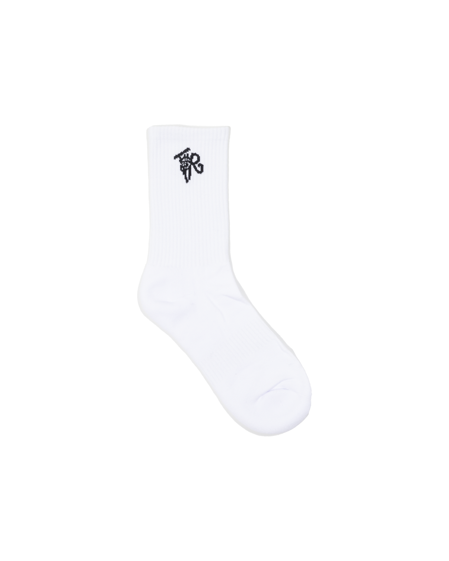 WHITE/ BLACK CREW SOCKS