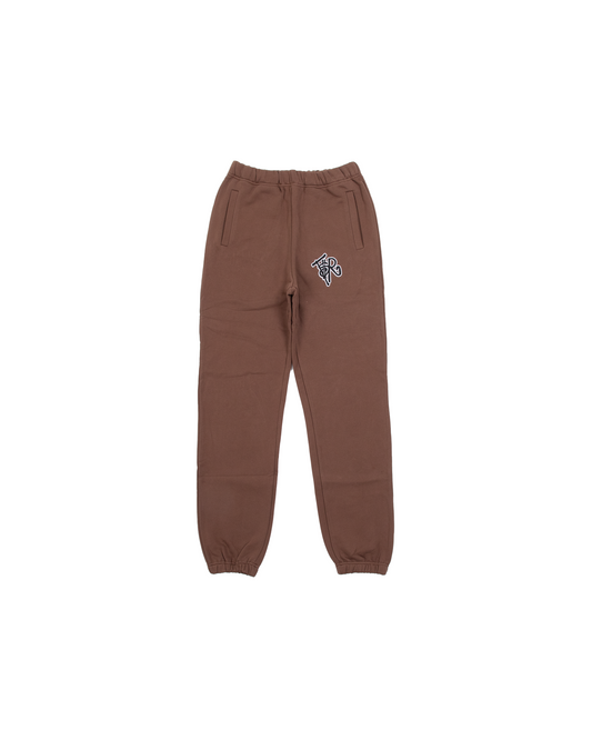 BROWN/ BLACK SWEATPANTS