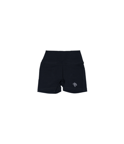 BLACK/ BLACK BIKER SHORTS