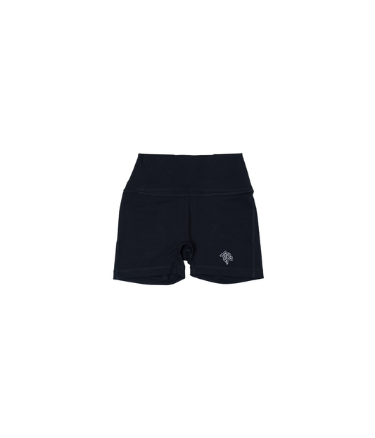BLACK/ BLACK BIKER SHORTS