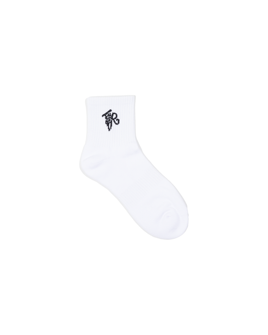 WHITE/ BLACK ANKLE SOCKS