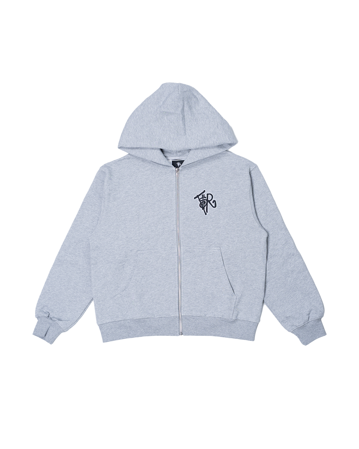 GREY/ BLACK ZIP UP JACKET