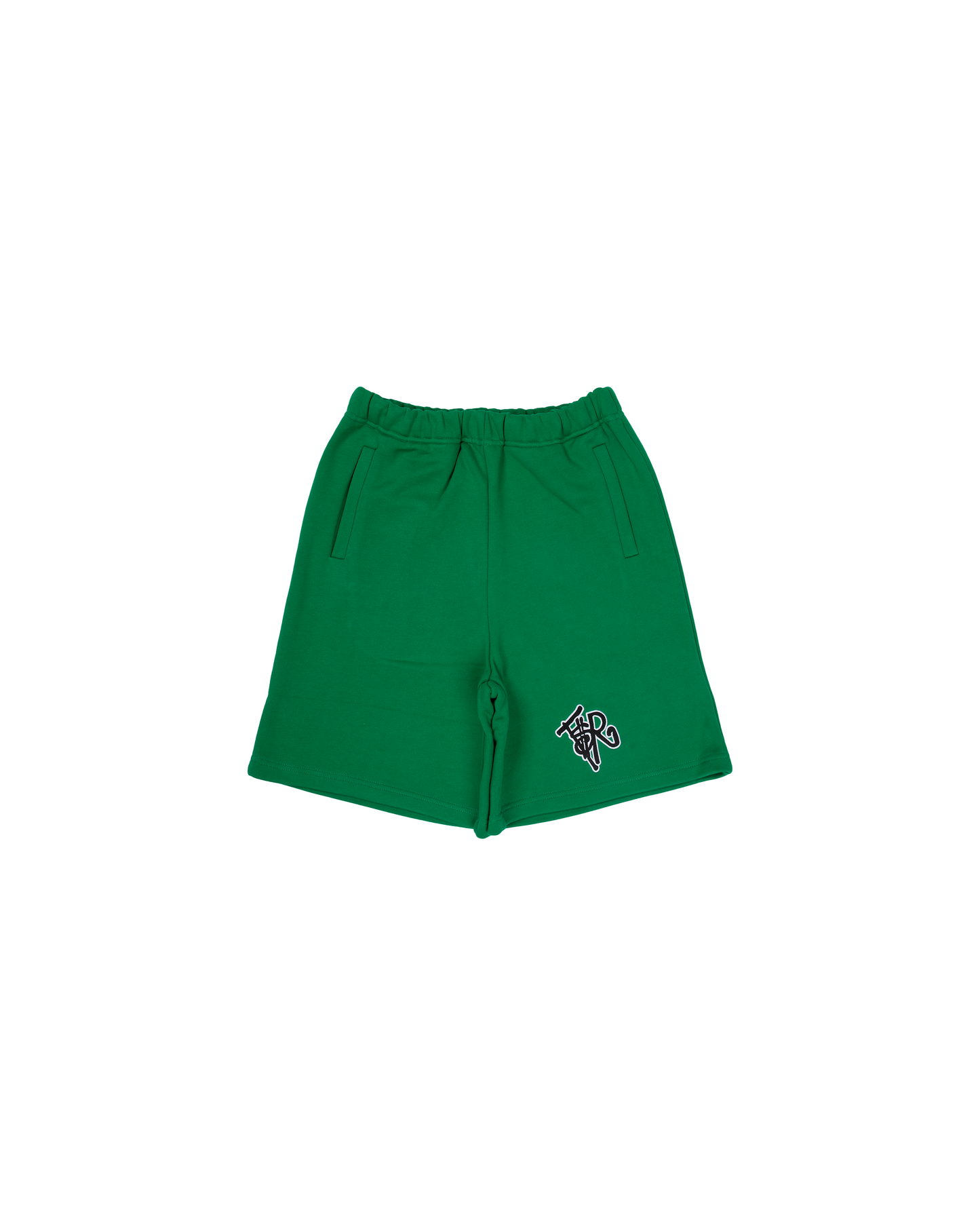 GREEN/ BLACK SWEATSHORTS